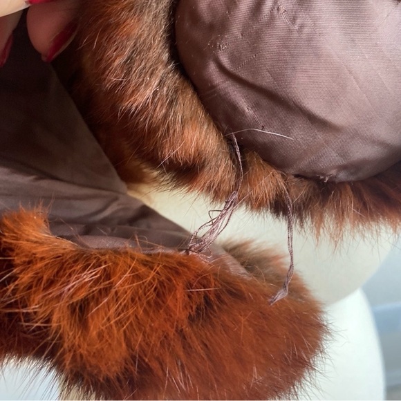 VINTAGE Reddish brown real fur collar~stole~ Wrap~Gadsby~flapper~1920s style - Picture 14 of 14